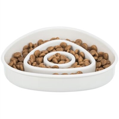 Trixie Voerbak Slowfeeding Kunststof / Tpr Grijs 15X15 CM 350 ML