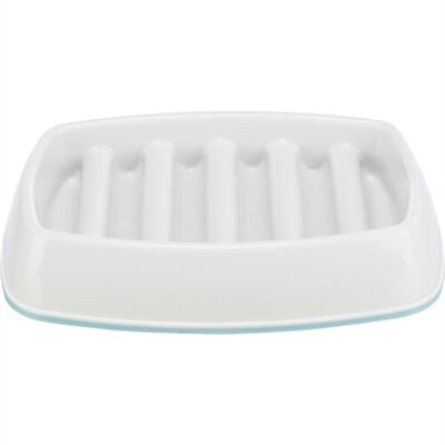 Trixie Voerbak Slowfeeding Kunststof / Tpr Grijs 21X14 CM 250 ML