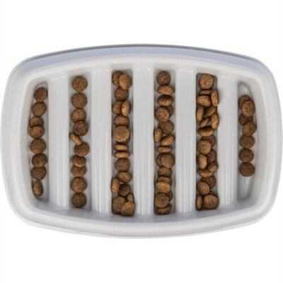 Trixie Voerbak Slowfeeding Kunststof / Tpr Grijs 21X14 CM 250 ML
