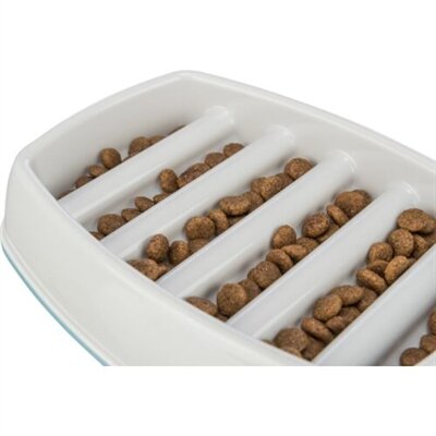 Trixie Voerbak Slowfeeding Kunststof / Tpr Grijs 21X14 CM 250 ML