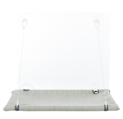 Trixie Kattenmand Hangmat Raam Velours Grijs 50X30 CM