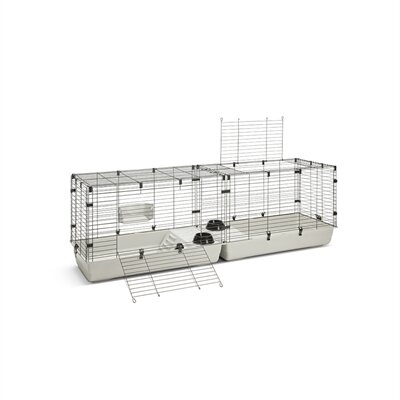 Savic Clubix 200 Knaagdierkooi Zwart / Lichtgrijs 200X50X63,5 CM