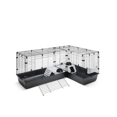 Savic Clubix Corner Knaagdierkooi Zwart 146,5/100X50X63,5 CM