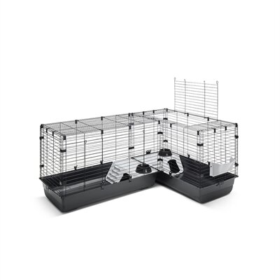 Savic Clubix Corner Knaagdierkooi Zwart 146,5/100X50X63,5 CM