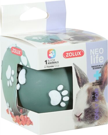 Zolux Neolife Snackbal Konijn Groen 7X7X7 CM
