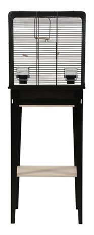 Zolux Vogelkooi Chic Loft Met Meubel Zwart 124X44,5X28 CM