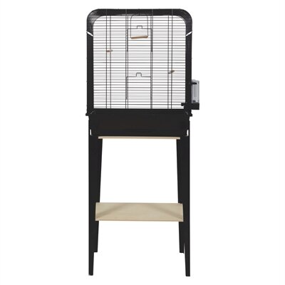 Zolux Vogelkooi Chic Loft Met Meubel Zwart 134X53,5X33,5 CM