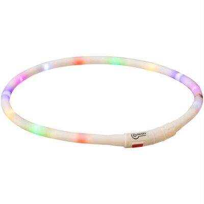 Trixie Lichtgevende Halsband Hond Usb Siliconen Oplaadbaar Meerkleurig 70X1 CM