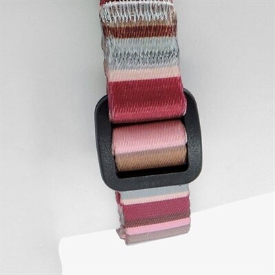 Morso Mini Hondentuig Verstelbaar Gerecycled Skyline Rood / Roze 29-38X2,5 CM