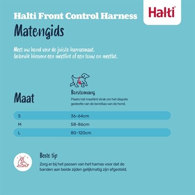 Halti Harness Front Control Zwart MEDIUM