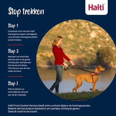 Halti Harness Front Control Zwart MEDIUM