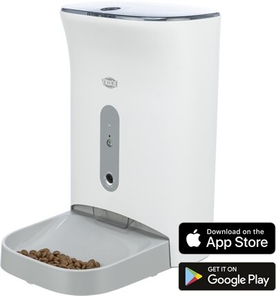 Trixie Voederautomaat Smart 2.0 Wit / Grijs 4,5 LTR 24X19X38 CM