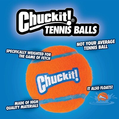 Chuckit Tennisbal MEDIUM 6 CM 4 ST
