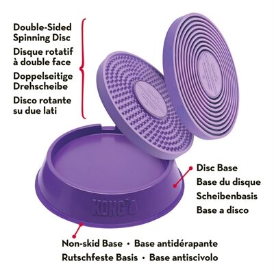 Kong Licks Spinz Paars 15X15X4 CM