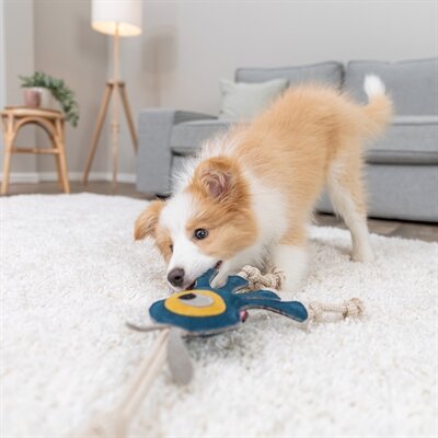 Trixie Monster Leer Met Touw 47 CM