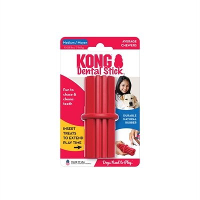 Kong Dental Stick Rubber Rood 9,5X5X5 CM