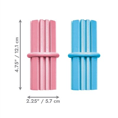 Kong Puppy Teething Stick Roze Of Lichtblauw Assorti 12X5,5X5,5 CM