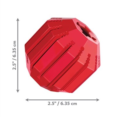 Kong Stuff A Ball Rubber Rood 6,5X6,5X6,5 CM