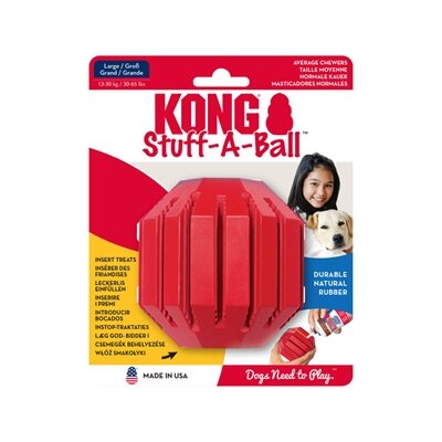 Kong Stuff A Ball Rubber Rood 9X9X9 CM