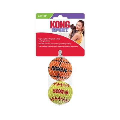 Kong Cat Sport Balls Met Catnip Assorti 4,5X5X5 CM