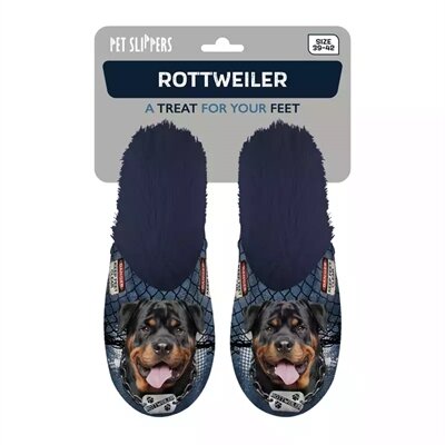 Merkloos Pantoffel Rottweiler Donkerblauw MAAT 39-42