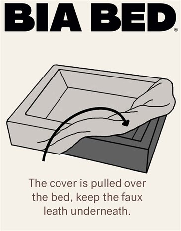 BIA BED SKANOR HOES HONDENMAND BEIGE
