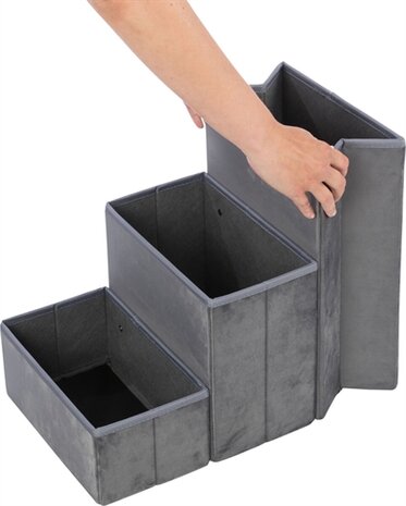 TRIXIE HONDENMAND HUIS HARVEY MET TRAP GRIJS / WIT