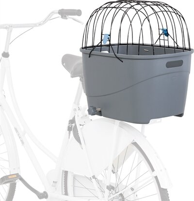 TRIXIE FIETSMAND VOOR BAGAGEDRAGER MET DRAADKOEPEL KUNSTSTOF GRIJS