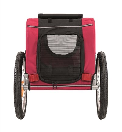 TRIXIE HONDENFIETSKAR ZWART / ROOD
