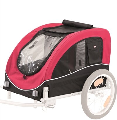 TRIXIE HONDENFIETSKAR ZWART / ROOD