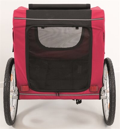 TRIXIE HONDENFIETSKAR ZWART / ROOD