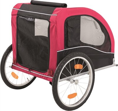 TRIXIE HONDENFIETSKAR ZWART / ROOD