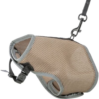 TRIXIE SOFTTUIG KAT MET RIEM TAUPE
