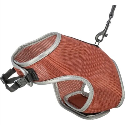 TRIXIE SOFTTUIG KAT MET RIEM ROEST