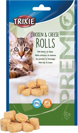 TRIXIE PREMIO KIP & KAAS ROLLETJES VOOR KATTEN GLUTENVRIJ