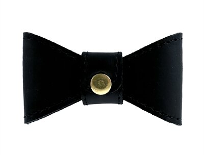 SAZZZ VLINDERSTRIK GLAMPER CLASSIC LEER ZWART
