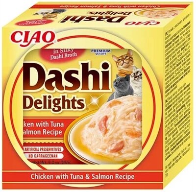 INABA DASHI DELIGHTS CHICKEN WITH TUNA & SALMON RECIPE