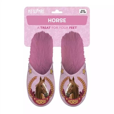 PANTOFFEL HORSE ROZE