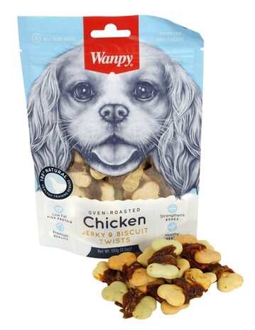 WANPY OVEN-ROASTED CHICKEN JERKY / BISCUIT TWISTS