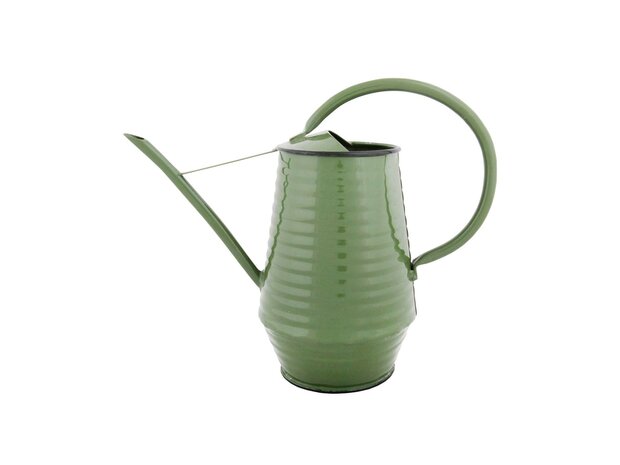 Flower Watering Can - Zinc - 1 Liter - Green - Gray - White Grey