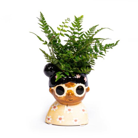 Mini Flower Pot Multi Color – Mini Jessica - ↑ 10.5 Cm - Face Head Yes