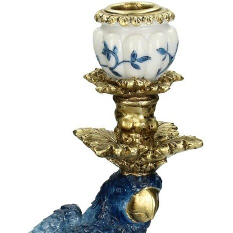 Candle Holder - Dutch Blue Parrot ↑ 40 Cm Blue parrot  Left