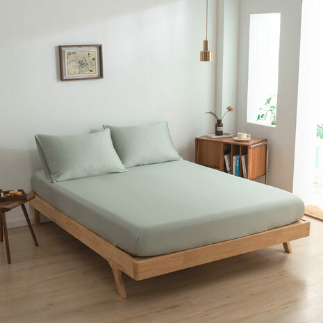 Hoeslaken - Sage Green - Premium 180 X 220