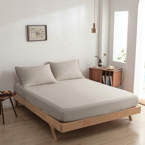 Hoeslaken - Soft Taupe - Premium 140 X 200